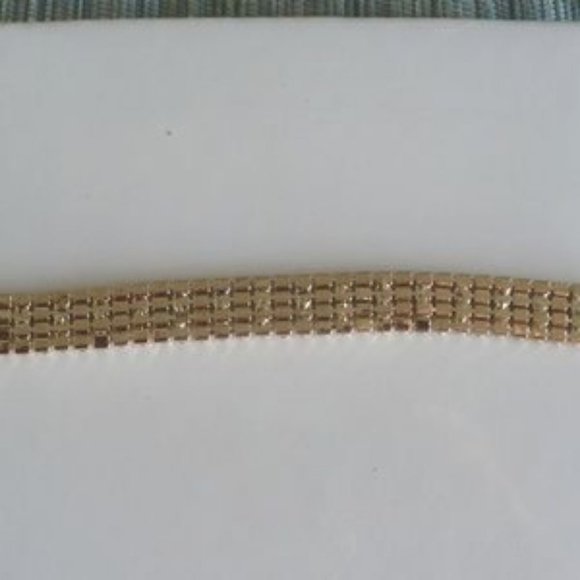 ❤️ NEW Blue & Clear Rhinestone 4 Strand Bracelet - Picture 5 of 6